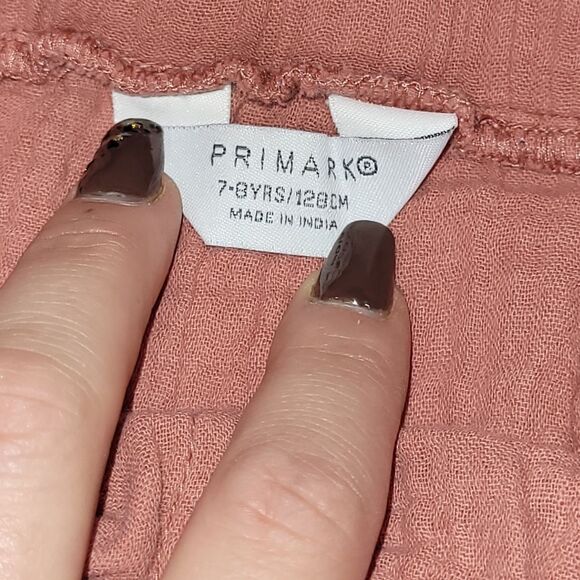 Primark Size 7-8 Years Coral Faux Button-Front Mini Skirt - Picture 2 of 4